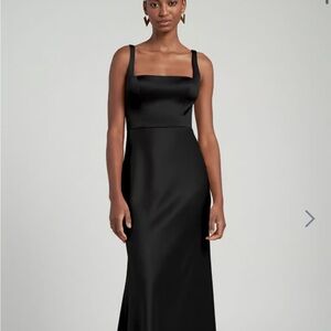 Jenny Yoo Black Sheath Dress Square Neck Sleeveless